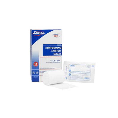 Bandage 1"x4.1yd Conforming Gauze White LF Sterile 12/Package, 1 PK/CA - Surgical Supplies NY